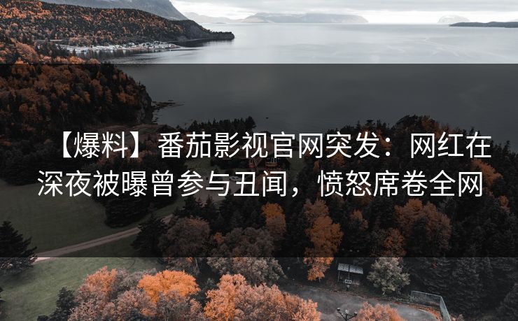 【爆料】番茄影视官网突发：网红在深夜被曝曾参与丑闻，愤怒席卷全网
